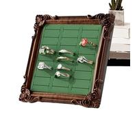 Genérico Assiette à anneaux, porte-boucles d'oreilles vintage - Support pour bagues, pour collier, mariage, fiançailles, Noël, anniversaire, chambre, salle de bain, bureau pour filles, petite amie