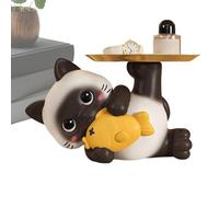 Genérico Assiette à bonbons - Figurine de chat Candy Bowl | Plateau de rangement, bol à clés, pots décoratifs, table à bonbons, étagère pour armoire de chambre à coucher, salon