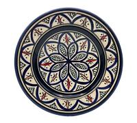 Generico Assiette en terre cuite de Safi, Maroc : Artisanal et polyvalent pour tous les plats, diamètre 23 cm, 1504241107