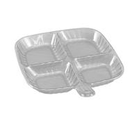 Generico Assiettes plates divisées - assiettes de table | assiettes à manger compartiments et séparateurs, assiettes carrées pour fruits lavables au lave-vaisselle, idéales pour les déjeuners