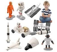 Generico Astronaut Model Set | 10pcs Outer Space Miniatures | Astronauts Figurines Cake, Toys Desktop Decoration For Boys And Girls