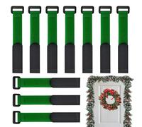 Generico Attaches pour guirlandes de Noël - 10 pièces de colliers de serrage réutilisables, flexibles pour câbles de garde-corps - pour escaliers jardin extérieur porte avant entrée étagère