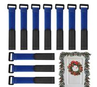 Genérico Attaches pour guirlandes de Noël - Lot de 10 Sangles réglables pour couronnes et, Sangles Flexibles de câble pour Garde-Corps | pour Branches, Feuillage, escaliers, extérieur, Porte