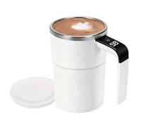 Generico Auto mélangeant ,380 ml verre avec mélange automatique pour lait - avec mélangeur rechargeable et couvercle, pour boissons cacao pour femmes hommes maison cuisine anniversaire Noël