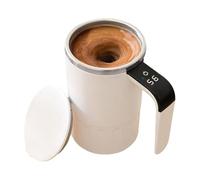 Generico Auto-mélangeant - Couvercle rechargeable 380 ml - Auto-mélangeant électrique en acier inoxydable, pour thé au lait de cacao poudre protéique boisson maison cuisine bureau voyage camping