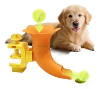 Generico Automatic Ball Thrower, Dog Fetch Machine, 11.22x9.06 Inches Enrichment with Trumpet Shape, ABS Pet Gadget, Play Accessory with Interactive Design, Ball for Home Apartment