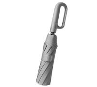 Generico Automatique Folding Umbrella-Automatic UV Protection Umbrella 70cm | Sun, Carabiner Handle Compact Portable Folding For Rain & Sun Women Men, gris, riferimento alla descrizione