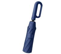 Generico Automatique Folding Umbrella-Automatic UV Protection Umbrella 70cm | Sun, Carabiner Handle Compact Portable Folding For Rain & Sun Women Men, Bleu marine, riferimento alla descrizione