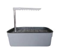 Generico Automatique pour perroquets | 33x22x26 Cm en ABS, Blanc/Gris, Alimentation USB | Salle de Bain électrique pour Oiseaux avec recirculation d'eau | ER Calopsitte, inséparables