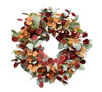 Genérico Autumn Wreath, Harvest Fall Wreaths, Orange Berry Garland Wall Decor, Home Seasonal Decor For Holidays, For Outdoor Porch Cabinet Entrée Window Kitchen Indoors Outside
