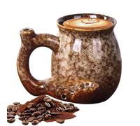 Generico avec poignée ergonomique, résistante à la chaleur, 380 ml, en céramique, pour chocolat chaud, avec poignée, motif pour froid chaud, glace, eau, jus,