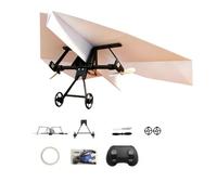 Genérico Avion en RC Jouet léger pliable avec télécommande | Kit moteur d'avion en papier pour anniversaire, vacances, maison, cour, jardin, parc, intérieur, extérieur, école