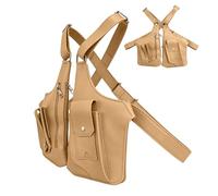 Genérico Axilar Double pour homme - Antivol réglable pour homme | Pour voyage, travail, passeport, école, argent, randonnée, moto, marron, Voir la description, Voir description