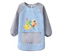 Genérico Babi Tablier pour imperméable à manches longues pour le jardin, les travaux manuels, la cuisine, la crèche et l'école, bleu, L