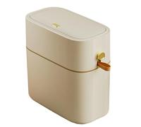 Genérico Bac à poussière compact pour salle de bain avec mécanisme de couvercle