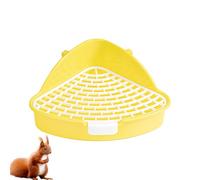 Genérico Bac de salle de bain pour animaux de compagnie, anti-éclaboussures, haute capacité avec rampe haute - Pet Corner Toilet Litter Pan réutilisable pour lapin, petit chien, lapin, chats