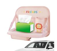 Generico Backseat Car Organizer - Leather Foldable Storage WaterprooCrafted From Sturdy Leather, These Automotive Seat Back Organizers With Food Tray Offer A Foldable And Waterproof Design, Ensuring C