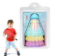 Generico Badminton lumineux 3 pièces nylon phosphorescent portable | Set de badminton de jardin pour nuits de plage, sports de plein air, entraînement, pratique, exercice, enfants, adultes