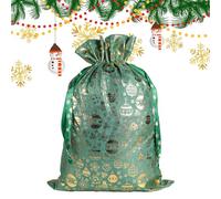 Genérico Bags with Drawstring - Gold Foil Burlap Drawstring Reusable Decor, Christmas Candy Pouch for Birthday Home Holiday New Year Kids Adults Family Friends Wedding Party Eve, 29,5 x 45,7 cm