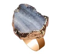 Generico Bague de déclaration pour femme - Bague améthyste réglable - Bijoux exquis pour femme Anniversaire Noël Nouvel An Pâques, Fare riferimento alla descrizione, Acétate, Se référer à la