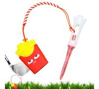 Generico Bague porte-tee de golf - Support pratique de golf anti-fuite, équipement sportif thématique alimentaire pour débutants et experts