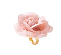 Generico Bague unique femme en une seule pièce Fleur tridimensionnelle rose Romantique style bohème adapté pour un usage quotidien et festif, One Size, Résine, Aucune pierre précieuse