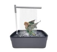 Genérico Bain d'oiseaux intérieur : lavabo acrylique durable, facile à remplir, fontaine à eau douce | Accessoires de bain pour oiseaux de petite et moyenne taille Cockatiel Finch Conure