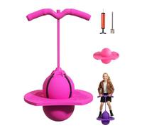 Genérico Balance Jumping Ball avec Poignée et Pompe, Pogo Jumper en Mousse Antidérapante, Plateforme de Saut Silencieuse pour Entraînement de L’équilibre en Intérieur et Extérieur(Pink)