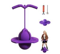 Genérico Balance Jumping Ball avec Poignée et Pompe, Pogo Jumper en Mousse Antidérapante, Plateforme de Saut Silencieuse pour Entraînement de L’équilibre en Intérieur et Extérieur(Purple)