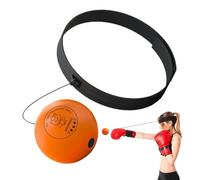Generico Balle de boxe | avec bande réglable élastique respirante et amusante - Entraînement à la maison avec balle pour réflexes rapides - pour débutant entraînement cardio