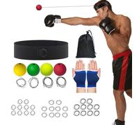 Genérico Balle de réflexes pour boxe, réaction de vitesse de frappe | Ensemble d'entraînement de boxe avec balle et bande pour hommes, femmes, débutants, adolescents, professionnels, salon