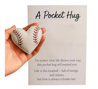 Genérico Balle de softball de poche, note de softball en forme de cœur, cartes d'inspiration, pour amis, hommes, petit ami, femmes, Noël, adultes, collègues, Pâques, athlètes