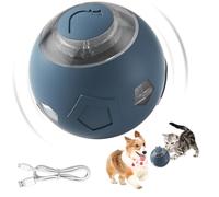 Genérico Balle interactive pour chiens - Jouet mobile pour animaux de compagnie avec LED de 4,8 x 4,8 cm, boule intelligente en silicone silencieuse, kit d'enrichissement d'exercice pour chiots, chats