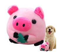 Generico Balle mobile pour chien - Jouet en peluche lapin qui saute - Jouet électronique interactif pour chien avec lapin couineur