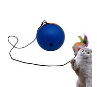 Genérico Balle roulante active pour chats avec boule roulante, jouet pour chats avec souris en peluche, jouet rotatif qui rebondit en mouvement automatique, B