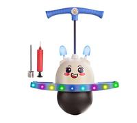 Genérico Balle sauteuse avec poignée, lumière et interactifs | Balles sauteuses pour enfants avec gonfleur pour intérieur extérieur, jardin, maison, école, gym
