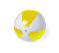 Generico Ballon gonflable de plage grand ballon transparent bicolore mer piscine (jaune)