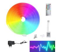 Genérico Bande LED - Télécommande réglable avec synchronisation musicale - 5 mètres - Bandes LED imperméables pour fêtes, réunions, vacances, festivals, célébrations, bar, extérieur, maison, chambre