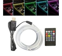 Generico Bande lumineuse LED - 7 couleurs à activation vocale - Avec détecteur de mouvement - Finition automobile pour moniteur de tableau de bord, gouttière, étagère, cour, chambre