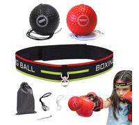 Generico Bandeau pour cheveux réfléchissants de boxe - Bandeau pour cheveux de boxe en caoutchouc mousse, boule élastique pour réflexes de boxe | pour la formation des poings pour débutants avancés