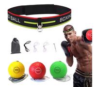Generico Bandeau pour cheveux réfléchissants de boxe - Bandeau pour cheveux de boxe en caoutchouc mousse, boule élastique pour réflexes de boxe | pour la formation des poings pour débutants avancés