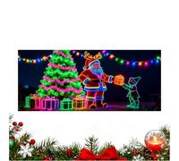 Generico Bannière Couverture De Porte Garage Décorations De Noël | Foncé Santa Vacances,Décoration De De Porte Garage Noel,pour Extérieur Intérieur Porche Mur Porte Jardin