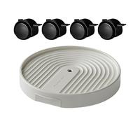 Generico Base porte-plantes avec roues, plateau rotatif à 360° avec roues, support circulaire pour le transport de pots de fleurs et meubles en intérieur, extérieur, patio, dortoir et appartement
