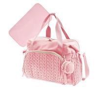 Generico BASSAGE DE CHANGEMENT POUR PATER BABI - BASSE DE FILLE EN MACHINE | Bandoulière avec étui de tétine | Fournitures et accessoires de voyage réutilisables pour les femmes, rose,