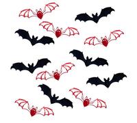 Generico Bat Decorations Lot de 12 autocollants imperméables pour Halloween Bats Wall Decor 3D Stickers, Home for Indoor Outdoor Bathroom Living Room Fireplace Window Car