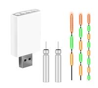 Genérico Batterie LIR-425 : chargeur à double trou, flotteur électronique rechargeable, charge rapide USB, kit d'alimentation de flotteur | Accessoires efficaces pour la nuit, APA