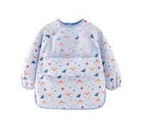 Generico Bavoir à manches longues - Bavoir portable pour , poignets de survêtement anti-taches, design doux respirant pour bébé fille, bleu, riferimento alla descrizione