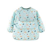Generico Bavoir à manches longues - Bavoir portable pour , poignets de survêtement anti-taches, design doux respirant pour bébé fille, vert, riferimento alla descrizione