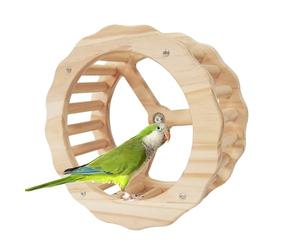 Generico Beak Health Support: Our Exercise Wheel is Made from Natural Wood, Promoting Healthy Beak Maintenance as Birds Chew And Grind Their Beaks While Providing a Strong Structure