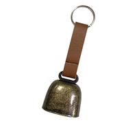 Generico Bear Bells Chiens - Accessoire corne rétro en métal, porte-clés clochette avec cordon en cuir synthétique, sifflet de sécurité extérieur, outil d'alerte | Équipement de camping pour petits